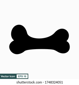 Bone icons in a flat isolated style in the background. For your design, logo. Vector illustration.