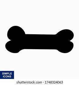 Bone icons in a flat isolated style in the background. For your design, logo. Vector illustration.