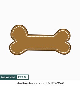 Bone icons in a flat isolated style in the background. For your design, logo. Vector illustration.