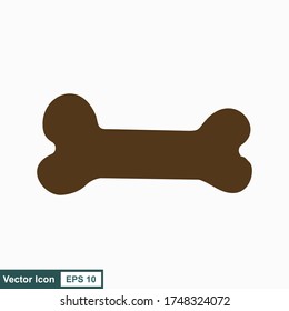 Bone icons in a flat isolated style in the background. For your design, logo. Vector illustration.
