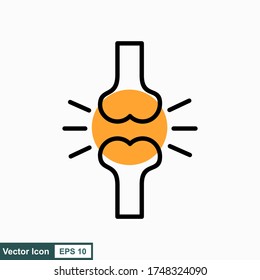 Bone icons in a flat isolated style in the background. For your design, logo. Vector illustration.