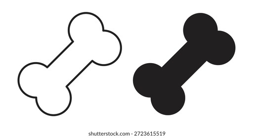 Conjunto de íconos de hueso aislados sobre fondo blanco Ilustración vectorial plana.