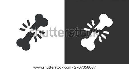 Bone Injury icon. Solid glyph series icon