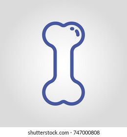 Bone isolated flat linear vector icon
