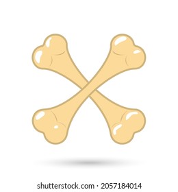 Bone isolated object. Vector illustration.