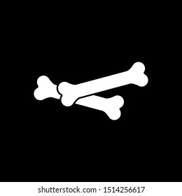 bone isolated on black background