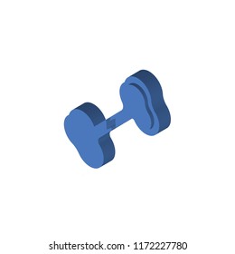 Bone isometric left top view 3D icon