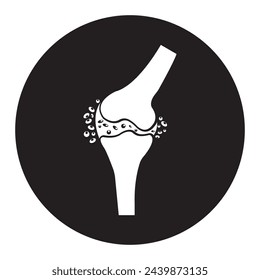 Bone joint degeneration icon,vector illustration symbol  design