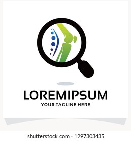 Bone Joint Diagnose Logo Design Template Inspiration