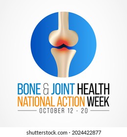 Bone and Joint health national action week is observed every year in October, with activities focused on disorders including arthritis, back pain, trauma, pediatric conditions, and osteoporosis.