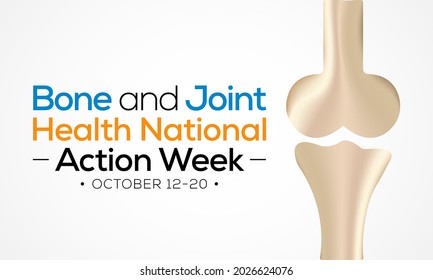 Bone and Joint health national action week is observed every year in October, with activities focused on disorders including arthritis, back pain, trauma, pediatric conditions, and osteoporosis.