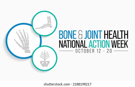 Bone and Joint health national action week is observed every year in October, with activities focused on disorders including arthritis, back pain, trauma, pediatric conditions, and osteoporosis.