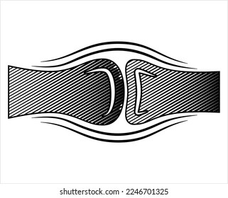 Bone Joint Icon, Human Bone Articulation, Bone Connection Vector Art Illustration