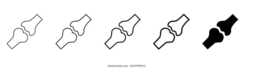 bone joint icon Simple outline illustration