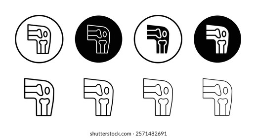 bone joint icon Simple outline illustration set