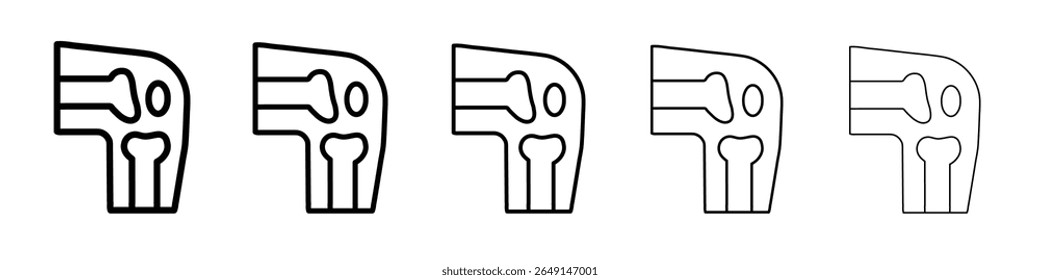 ícone de articulação do bone logotipo de contorno de vetor simples