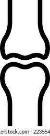Bone joint isolated vector icon.