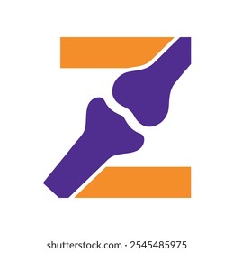 Bone Joint Logo combine with letter Z vector template