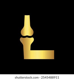 Bone Joint Logo combine with letter L vector template