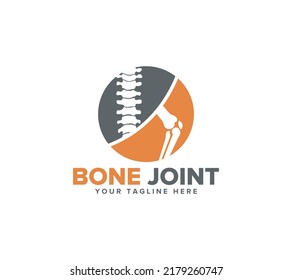 Bone Joint logo design on white background, Vector illustration.