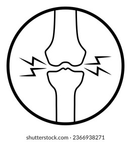 Knochen- und Gelenkschmerzen einzeln auf Symbol: Arthritis und Verletzungskonzept