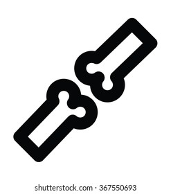 Bone Joints Bold Line Vector Icon