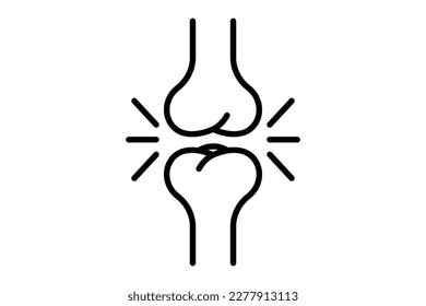 Bone joints icon illustration. icon related to internal organ. Line icon style. Simple vector design editable