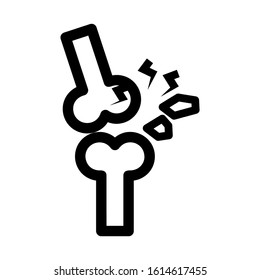 bone joints icon isolated sign symbol vector illustration - high quality black style vector icons

