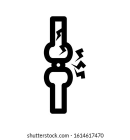 bone joints icon isolated sign symbol vector illustration - high quality black style vector icons
