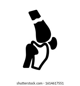 bone joints icon isolated sign symbol vector illustration - high quality black style vector icons

