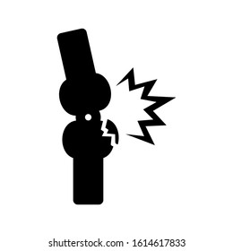 bone joints icon isolated sign symbol vector illustration - high quality black style vector icons
