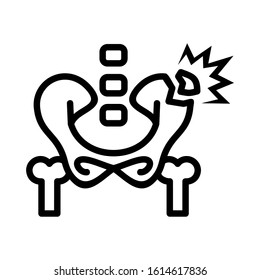 bone joints icon isolated sign symbol vector illustration - high quality black style vector icons

