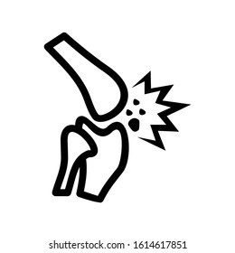 bone joints icon isolated sign symbol vector illustration - high quality black style vector icons
