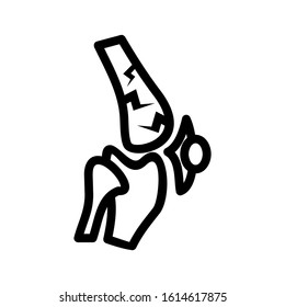 bone joints icon isolated sign symbol vector illustration - high quality black style vector icons
