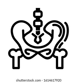 bone joints icon isolated sign symbol vector illustration - high quality black style vector icons
