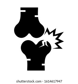 bone joints icon isolated sign symbol vector illustration - high quality black style vector icons
