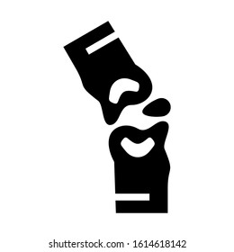 bone joints icon isolated sign symbol vector illustration - high quality black style vector icons
