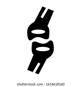 bone joints icon isolated sign symbol vector illustration - high quality black style vector icons
