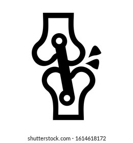 bone joints icon isolated sign symbol vector illustration - high quality black style vector icons
