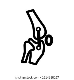 bone joints icon isolated sign symbol vector illustration - high quality black style vector icons
