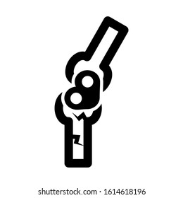 bone joints icon isolated sign symbol vector illustration - high quality black style vector icons
