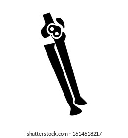 bone joints icon isolated sign symbol vector illustration - high quality black style vector icons
