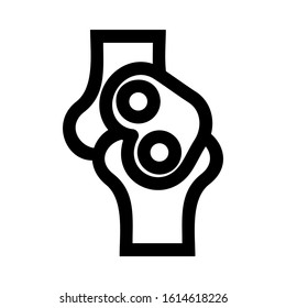bone joints icon isolated sign symbol vector illustration - high quality black style vector icons
