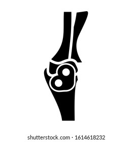bone joints icon isolated sign symbol vector illustration - high quality black style vector icons

