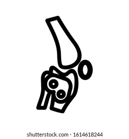 bone joints icon isolated sign symbol vector illustration - high quality black style vector icons
