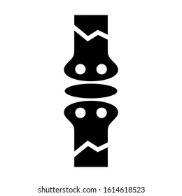 bone joints icon isolated sign symbol vector illustration - high quality black style vector icons
