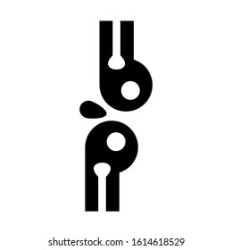 bone joints icon isolated sign symbol vector illustration - high quality black style vector icons
