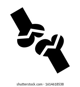bone joints icon isolated sign symbol vector illustration - high quality black style vector icons
