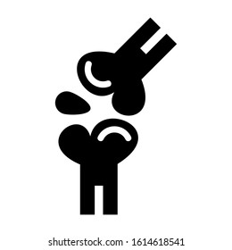bone joints icon isolated sign symbol vector illustration - high quality black style vector icons
