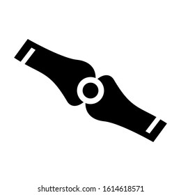 bone joints icon isolated sign symbol vector illustration - high quality black style vector icons
